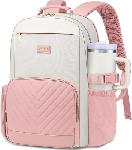 Miniatura 16 de Mochila para Laptop para Mujeres Mochila de Libros: Mochilas de Trabajo y Escuela de 15.6 pulgadas con Bolsillo con Compartimento para Taza de Gran