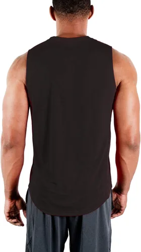 Miniatura 7 de DEVOPS - Paquete de 3 camisetas sin mangas para hombre, ajuste seco, para músculos, camiseta de entrenamiento