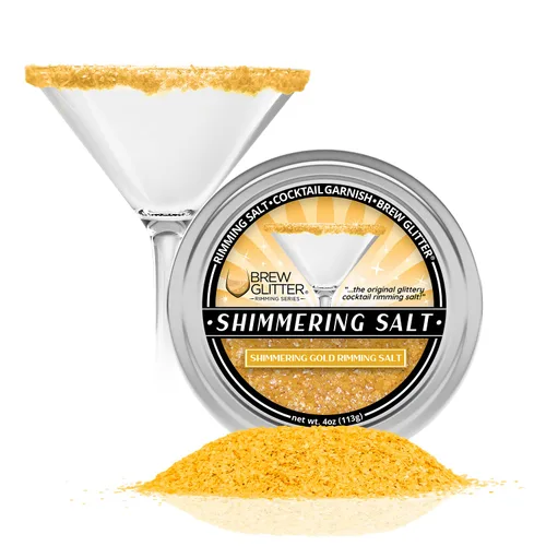 Miniatura 10 de Brew Glitter - Sal con Brillo Azul para Bordes (113g, 1x Barra de Lata) Aderezo para Cócteles y Bebidas