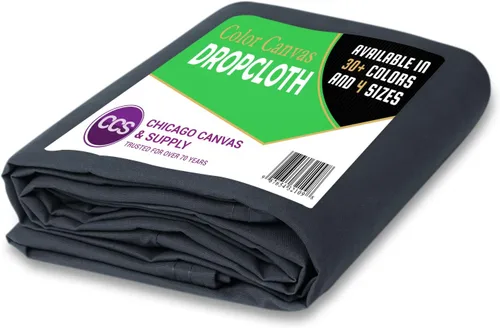 Miniatura 27 de CCS - Tela de lona para caídas, lona de algodón resistente para cortinas, manteles, telón de fondo, pintura, cubierta de suelo, lavable y Verde