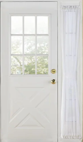 Miniatura 3 de Stylemaster Elegance Cenefa recta de gasa transparente, 60 x 14 pulgadas, color dorado