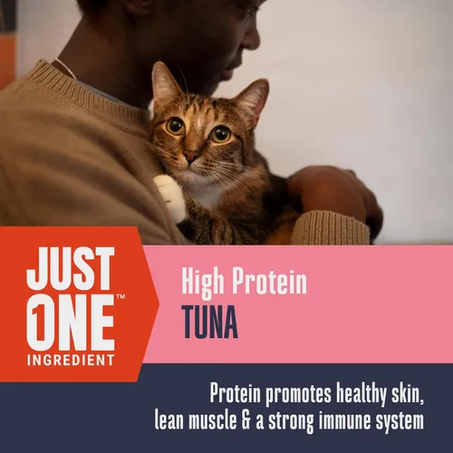 Miniatura 4 de Whole Life Cat Just One Atún - Golosinas liofilizadas para gatos – Alimento rico en proteínas de grado humano, aperitivos de entrenamiento