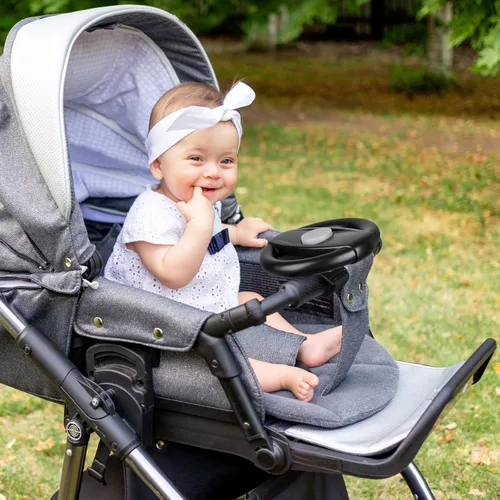 Miniatura 4 de Accmor Juguete para volante de cochecito, volante simulado para cochecito, carritos de compras, carrito universal desmontable de simulación, Negro