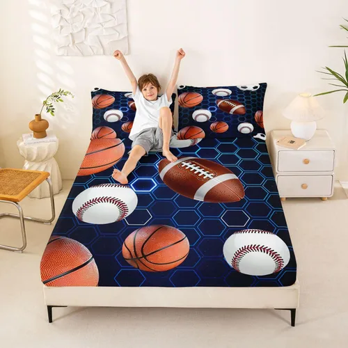 Miniatura 28 de Sábana bajera de galaxia tamaño individual, juego de ropa de cama con purpurina degradado para niños, niñas, niños y mujeres, decoración