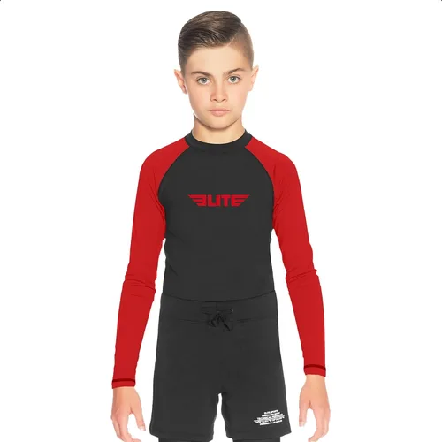 Elite Sports Protectores de erupción para niños y niñas, compresión de manga completa BJJ para niños y jóvenes