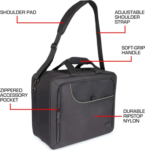 Miniatura 7 de USA Gear Bolsa de viaje para mezclador de DJ para Yamaha MG10XU, MG06X, Mackie Mix8 de 8 canales, Behringer Xenyx Q502USB, adaptadores, auriculares