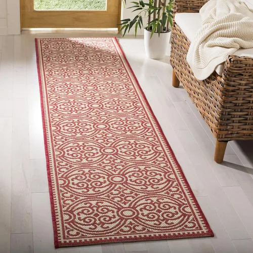Miniatura 26 de SAFAVIEH Alfombra lavable para exteriores Linden Collection - 4 x 6 pies, aguamarina y crema, no desprende pelusa y fácil de limpiar, ideal