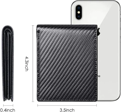 Miniatura 5 de Swallowmall Mens Wallet RFID Genuine Leather Slim Bifold Wallets For Men Removable ID Windows 11 Cards Holders Gift Box