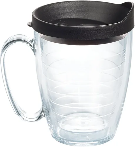 Miniatura 42 de Taza de viaje Tervis de doble pared transparente y colorida con tapa fabricada en Estados Unidos mantiene las bebidas frías y calientes, 24 onzas