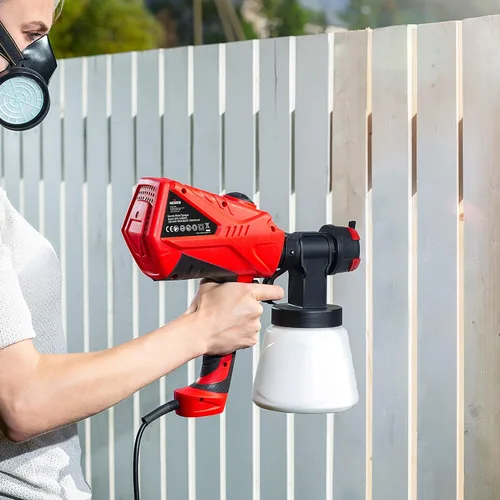 Miniatura 2 de NoCry HVLP Pistola pulverizadora de pintura eléctrica – Pistola de pintura de 40.6 fl oz/min o rociador de manchas con flujo de aire ajustable