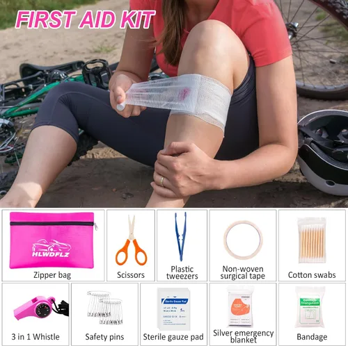Miniatura 5 de Kit de emergencia para automóvil con compresor de aire portátil, kit de emergencia en carretera para vehículos, kit de asistencia de seguridad