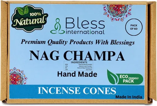 Miniatura 42 de Bless International Conos de incienso 100% naturales de lavanda hechos a mano, sumergidos a mano, libres de químicos orgánicos para purificación