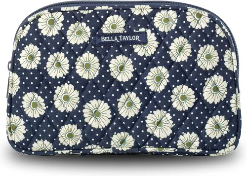 Miniatura 13 de Bella Taylor Bolsa de maquillaje de algodón acolchada grande para mujeres, bolsa de cosméticos de viaje