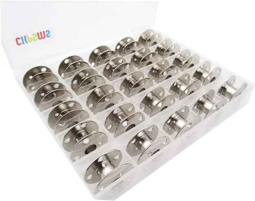 Miniatura 2 de ckpsms Marca: bobinas de metal #172222 compatibles con Singer Class 66, 66-6, 99, 99-13, 185, 185CL, 192,201 (25 piezas + caja)