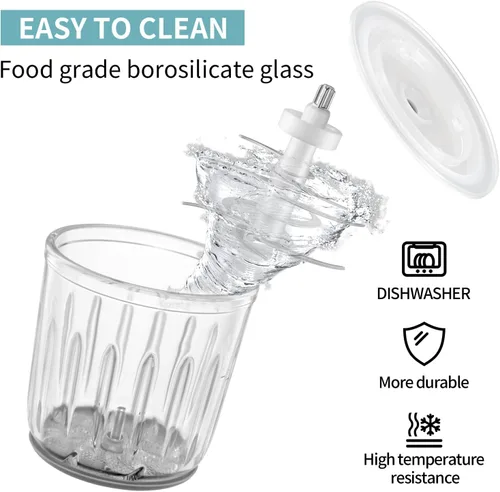 Miniatura 5 de Fabricante de Alimentos para Bebés, licuadora de alimentos para bebés de 600ML con 10 cuchillas, procesador de alimentos para bebés para alimentos