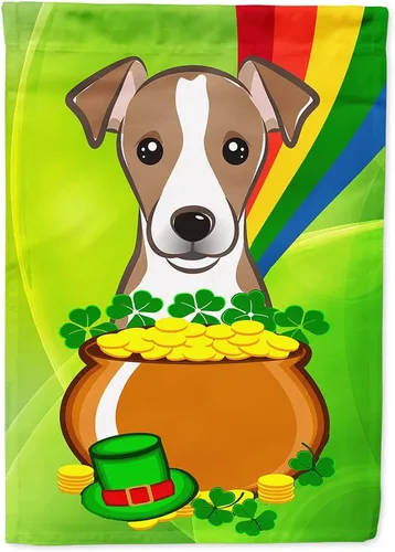 Miniatura 61 de Caroline's Treasures BB1963GF Bandera de Bulldog Inglés para el Día de San Patricio para el jardín, bandera decorativa para patio exterior, patio