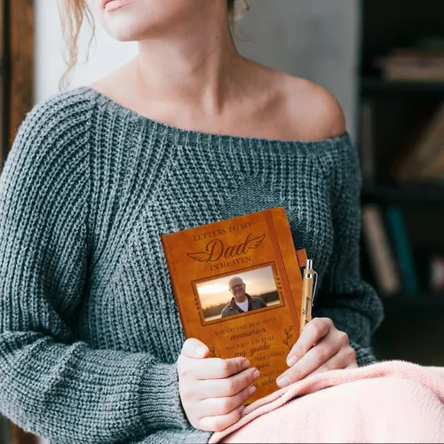 Miniatura 7 de Regalos conmemorativos para la pérdida de papá, diario de duelo con inserto de fotos, cartas a mi padre en el cielo, regalo de condolencia