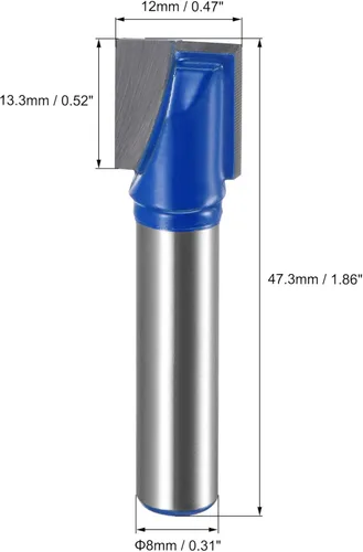 Miniatura 2 de uxcell Broca inferior del router de la limpieza de la caña del diámetro 26.2 ft m de 39.4 ft m, cortador inclinado carburo de 2 flautas sin