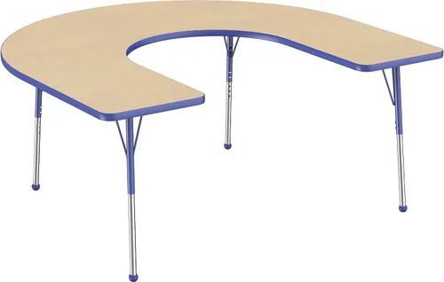 Miniatura 32 de FDP Clover Mesa de Actividades Escolar y de Oficina (48 x 48 pulgadas), patas estándar con deslizadores giratorios para entornos de asientos