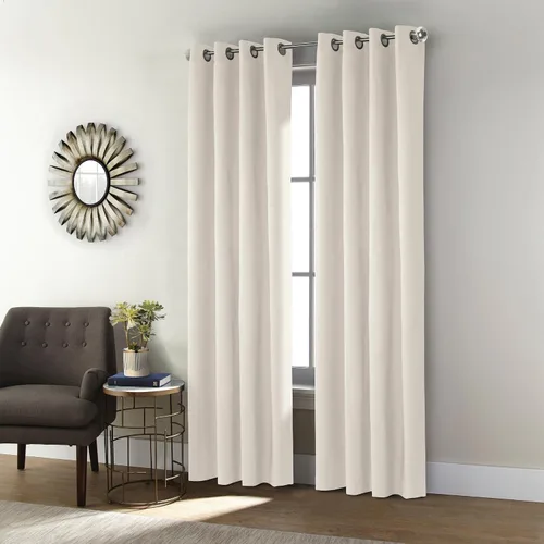 Miniatura 6 de Loft Living Spirit Total Blackout - Panel de cortina texturizada, 52 x 84 pulgadas, color negro