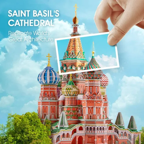 Miniatura 2 de CubicFun World's Great Architectures Figura de edificio, Led Catedral de San Basilio