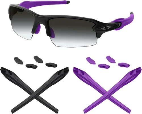 Mryok Kits de boquillas de repuesto para Oakley Flak 2.0 OO9295 / 2.0 XL OO9188 - Opciones Púrpura y negro