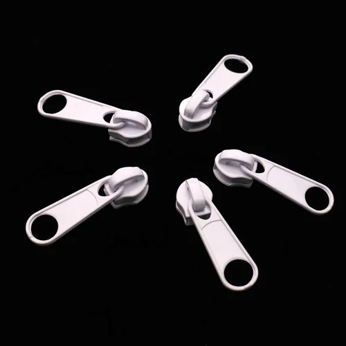 Miniatura 5 de Leekayer 50 tiradores beige #3 para cremalleras de bobina de nailon, deslizadores de cremallera de metal para chaqueta, equipaje, bolsas, bolsas a