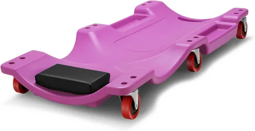 Miniatura 8 de DNA MOTORING Enredadera de perfil bajo de 40 pulgadas de plástico para taller de cochera con apoyacabezas acolchado, bandejas de herramientas y 6
