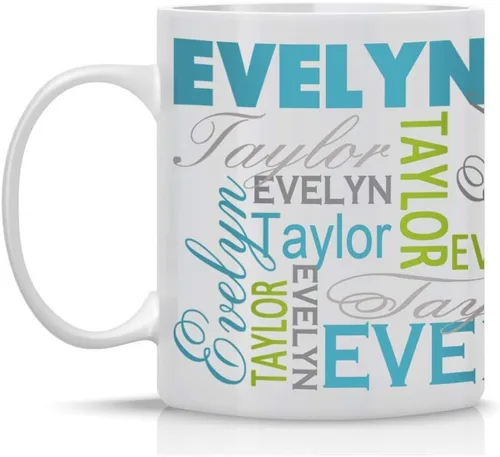 Miniatura 12 de InterestPrint Taza de café personalizada para papá con nombres de los niños, taza de Feliz Navidad de tus hijos pequeños favoritos, regalo