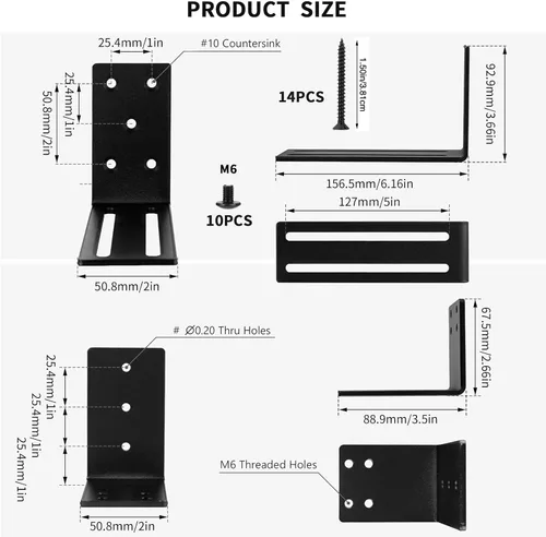 Miniatura 2 de Soportes de barricada ajustables para puerta, 2 soportes de seguridad de puerta, soporte de barra abierta para puerta de seguridad, soporte en U