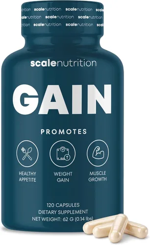 Gain Appetite Booster Cápsulas para adultos, soporte para ganar peso para hombres y mujeres, píldoras de aumento de peso con extracto de jengibre,