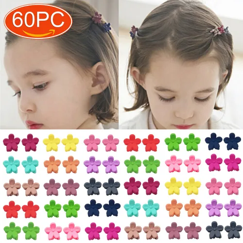 Miniatura 2 de Elesa Miracle 60 Uds. Mini pinzas para el pelo de la niña, pinzas para el pelo de la flor del flequillo, accesorios para el pelo
