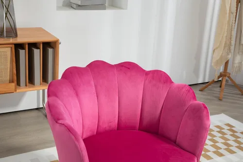 Miniatura 6 de Sillas modernas de terciopelo con acento cómodo, sillas tapizadas para dormitorio, sillas de comedor con patas de metal dorado, sillas de Azul marino