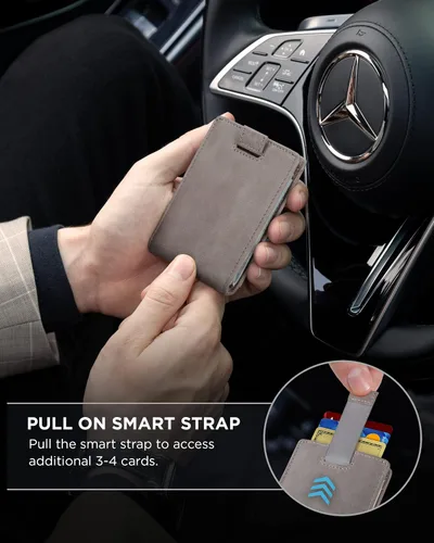 Miniatura 5 de SERMAN BRANDS RFID Blocking Slim Bifold Genuine Leather Minimalist Front Pocket Wallets for Men with Money Clip Thin Mens