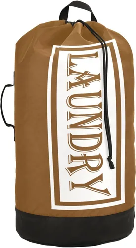 Miniatura 24 de Bolsa de lavandería de viaje de nailon amarillo limón para equipaje sucio resistente organizador de ropa sucia con cierre de cordón y correas