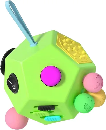 Miniatura 8 de Fidget Dodecágono – Cubo de juguetes antiestrés de 12 lados que alivia el estrés y la ansiedad, antidepresión, juguete de viaje, relleno de calcetín