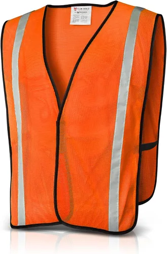 Miniatura 10 de Glove Station Glow Shield - Chaleco de seguridad ANSI de alta visibilidad clase 3 con mangas, rayas reflectantes anchas y cierre de cremallera Verde