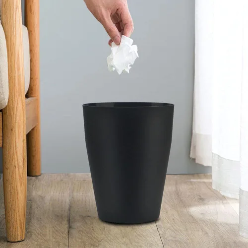 Miniatura 5 de Cubo de basura pequeño de 1.5 galones, cubo de basura pequeño redondo para baño, dormitorio, cocina, encimera debajo del fregadero