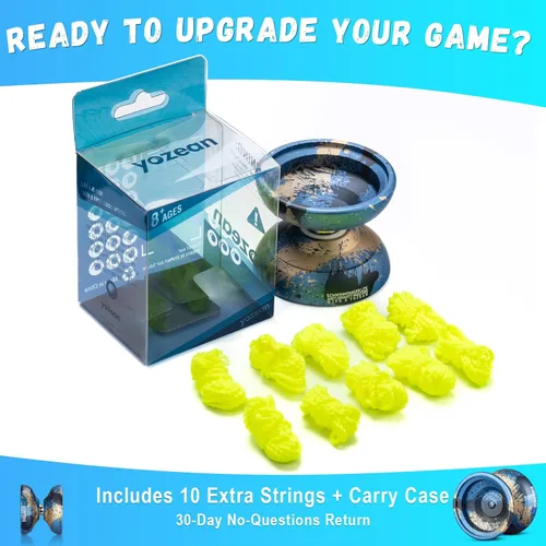 Miniatura 7 de TK2 Yoyo profesional de metal para niños de 8 a 12 años y adultos, Yoyo que no responde para principiantes avanzados y juegos profesionales, 10