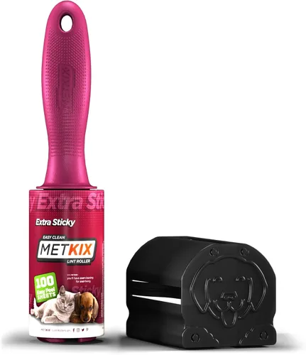 Rodillos de Pelusa para Pelo de Mascotas Extra Adhesivos, Diseño de Cubierta Especial Negro Perro, Removedor de Pelo de Mascotas, 100 Hojas