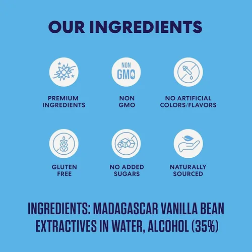 Miniatura 5 de Magnolia-Star Extracto de Vainilla Pura, 16 oz., Hecho de Granos de Bourbon de Madagascar Seleccionados a Mano, Sin OMG y Sin Gluten Vainilla