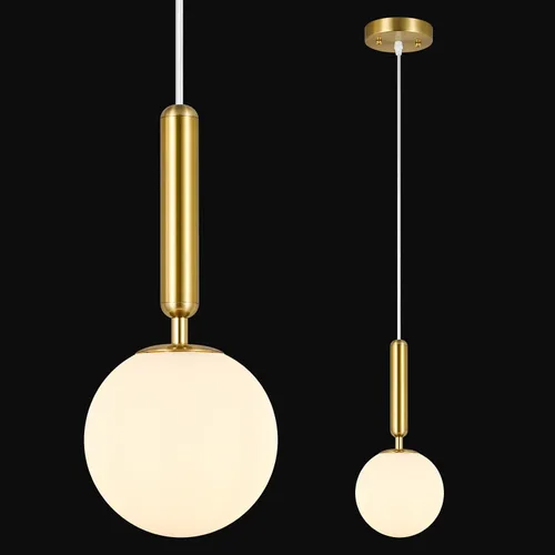 Miniatura 13 de Lámpara Colgante Moderna Accesorio de Iluminación Colgante para Isla de Cocina Luces Colgantes Doradas de Mediados de Siglo con Globo de Vidrio Oro