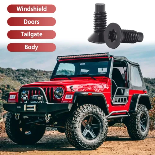 Miniatura 3 de 8 piezas de pernos estilo OEM para Jeep compatibles con Jeep Wrangler 1976-1986 CJ 1987-1995 YJ 1997-2006 TJ, tornillos Torx M8 para soportes de luz