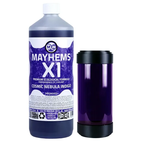 Miniatura 12 de Mayhems - Refrigerante para PC premezclado X1 - Líquido de refrigeración por agua para computadora - Refrigeración líquida, serie ecológica, 1