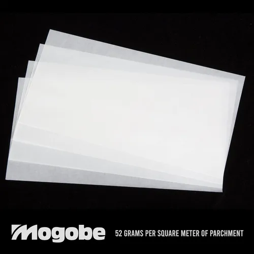 Miniatura 8 de Papel de pergamino de 6 x 12 pulgadas, revestimiento de 2 caras, apto para prensa de calor y raspadores, 100 hojas, de Mogobe
