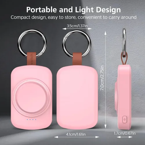 Miniatura 5 de Cargador portátil para Samsung Galaxy Watch, 1800 mAh para Samsung Galaxy Watch 7/Ultra/6/6 Classic/5/5 Pro/4/3, Active 2/1, magnético inalámbrico