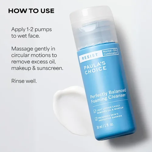 Miniatura 6 de Paula's Choice RESIST Perfectly Balanced Foaming Facial Cleanser, Face Cleanser with Hyaluronic Acid & Aloe, Anti-Aging Face Wash, Large Pores &