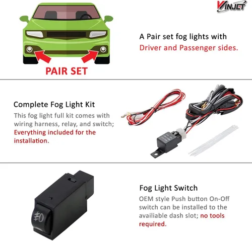 Miniatura 4 de Para 2015-2016 Subaru Impreza luces antiniebla transparente+kit de cableado Kit de interruptor Kit completo