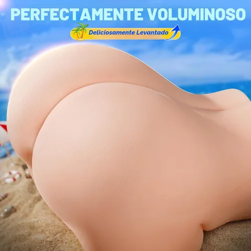 Miniatura 3 de BIG SHOCKED Muñeca sexual de 18 libras para hombres, masturbadores masculinos realistas, diseño ergonómico curvado con doble vagina y canales