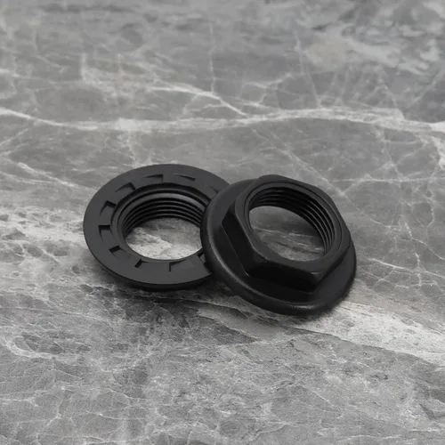 Miniatura 6 de SING F LTD 4 tuercas traseras para fregadero de 3/4 pulgadas, accesorios de plástico BSP para grifos de lavabo, mezcladores, cara redonda, brida